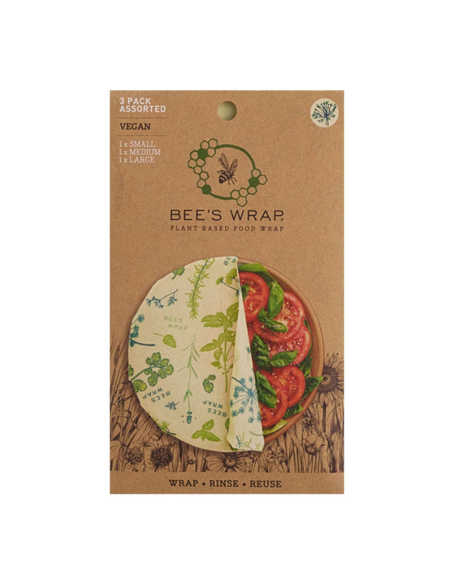 Bee's Wrap - Herb Garden, Reusable Food Storage - Assorted 3 pack