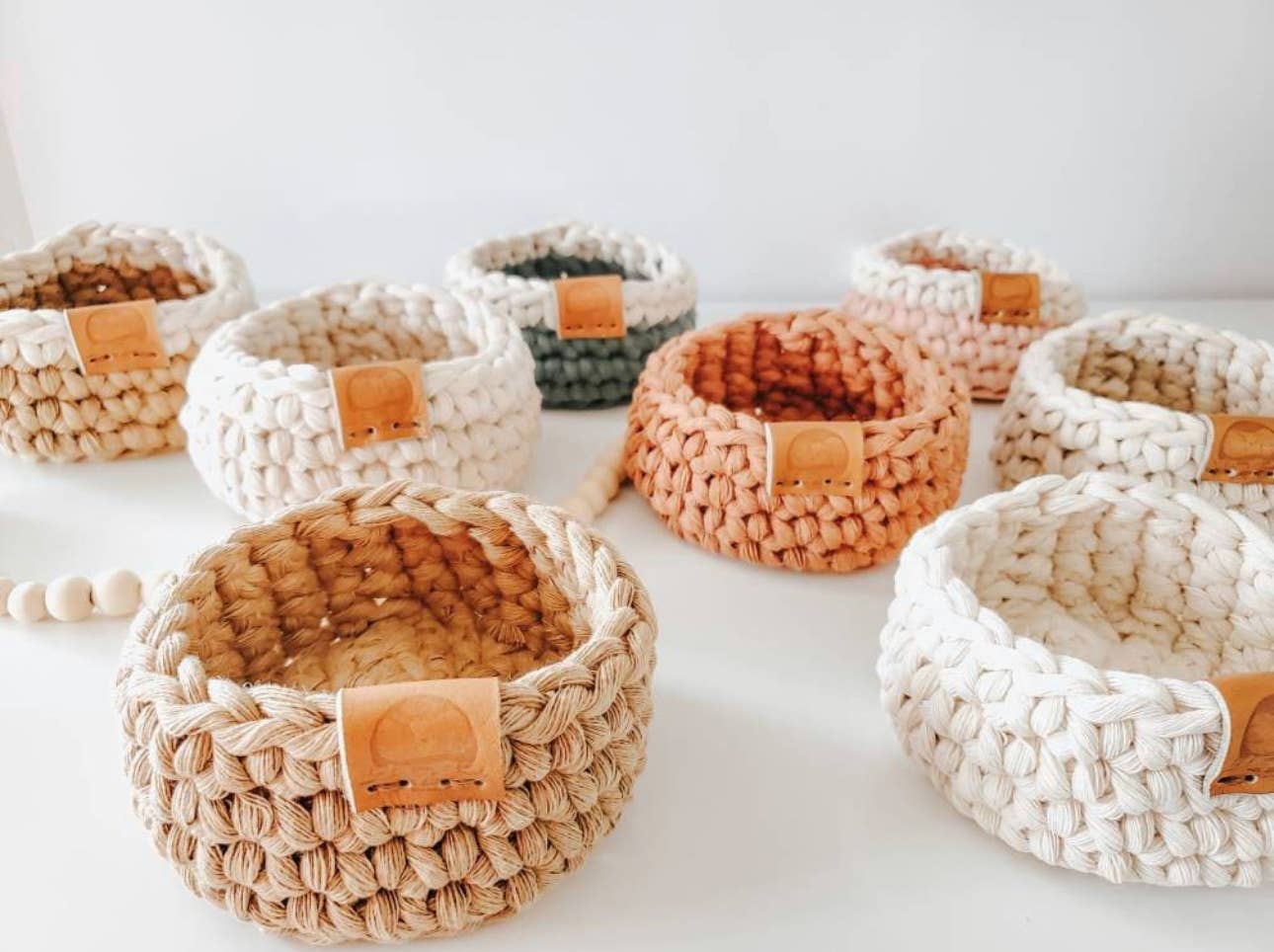 Crochet Trinket Basket: Dusty Rose