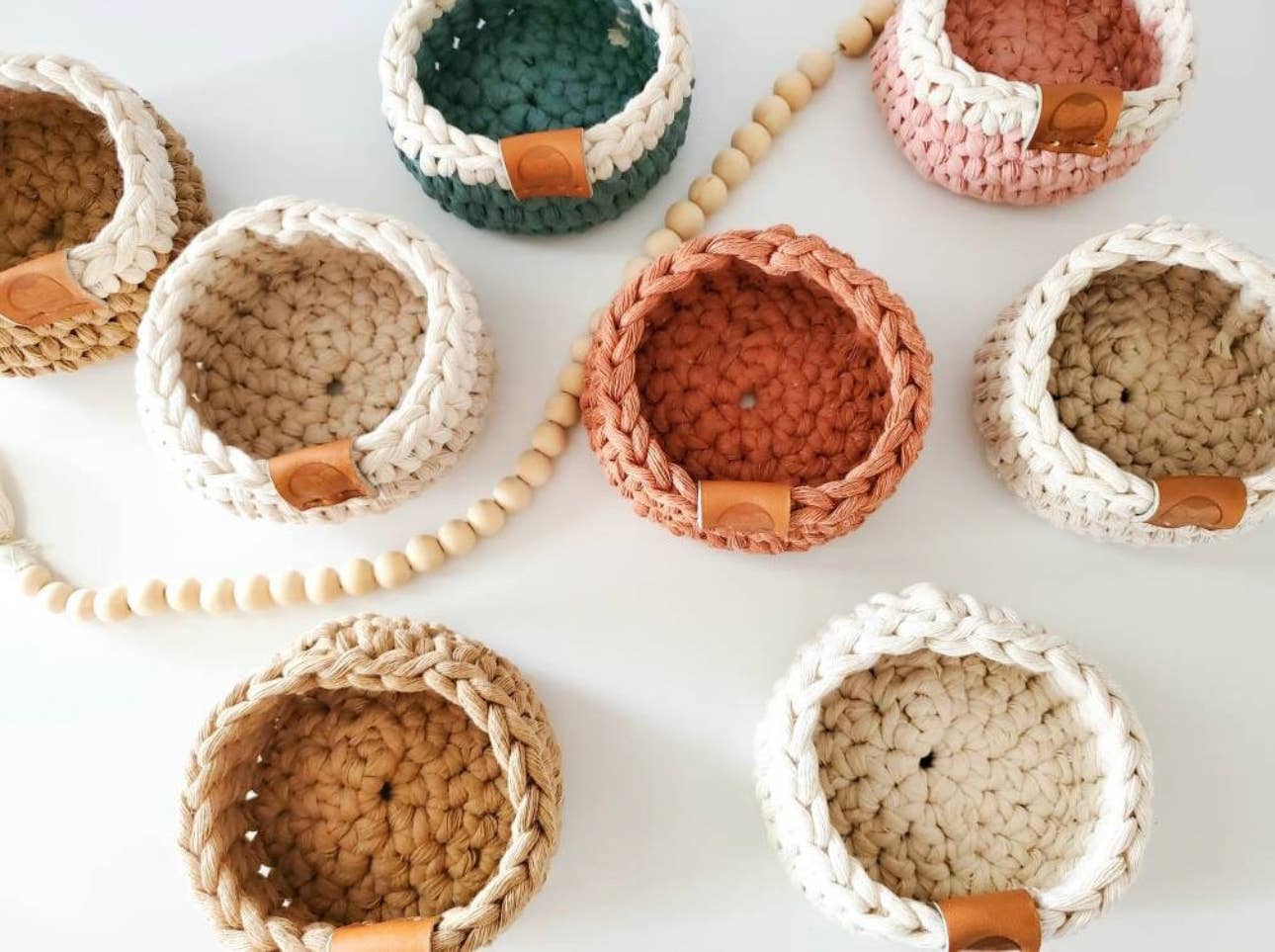 Crochet Trinket Basket: Dusty Rose