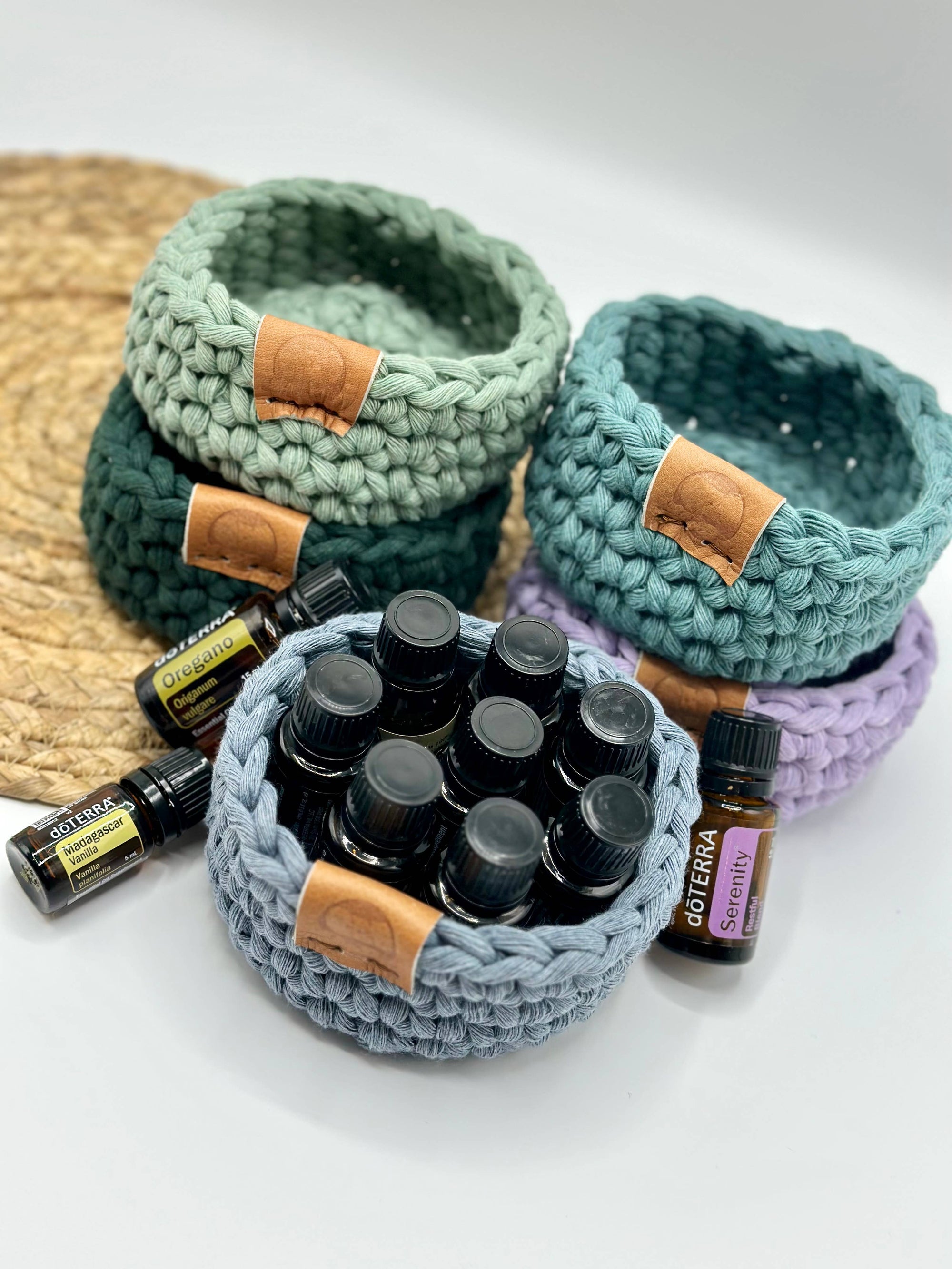 Crochet Trinket Basket: Dusty Lavender