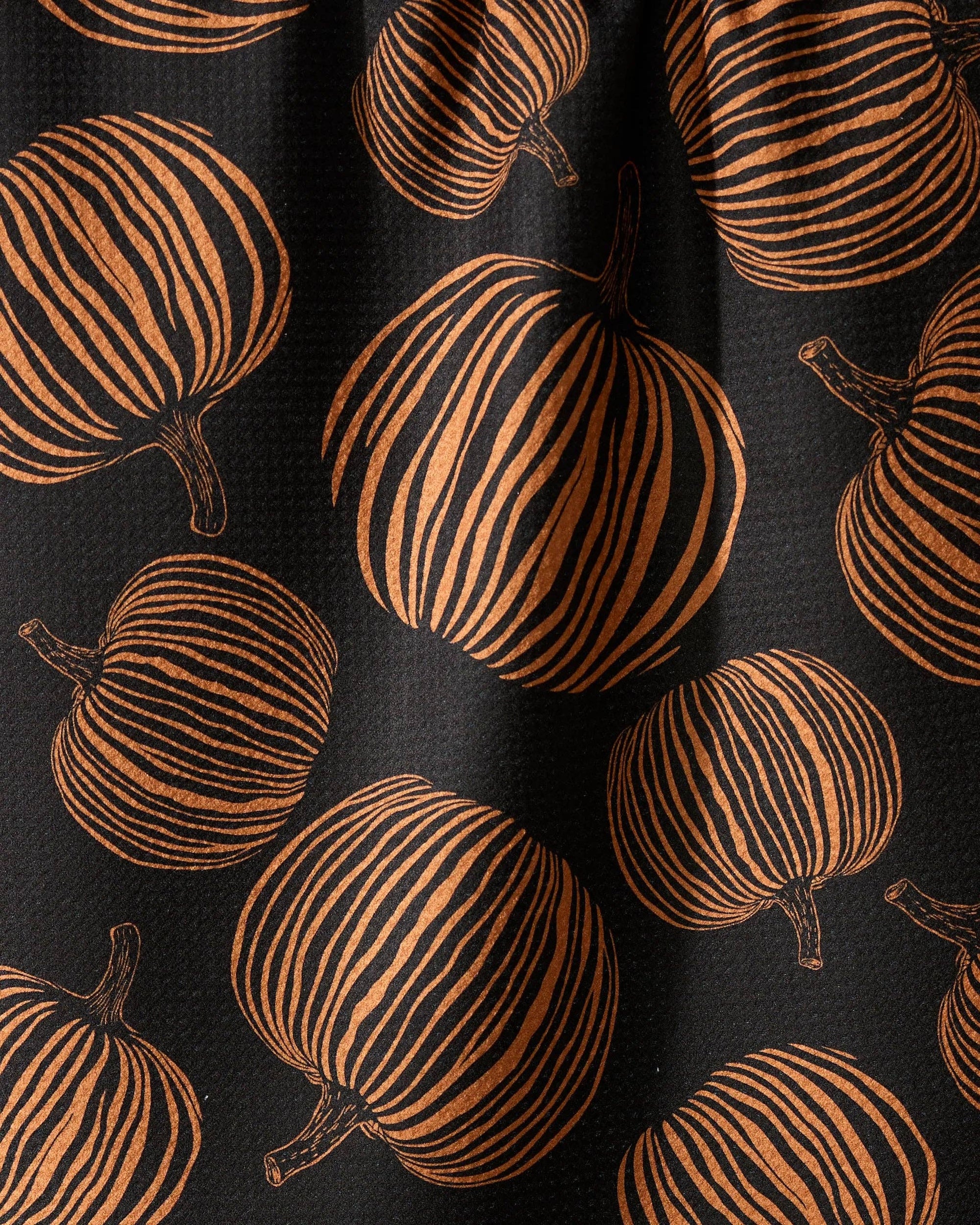 Geometry Tea Towel -Pumpkin Noir