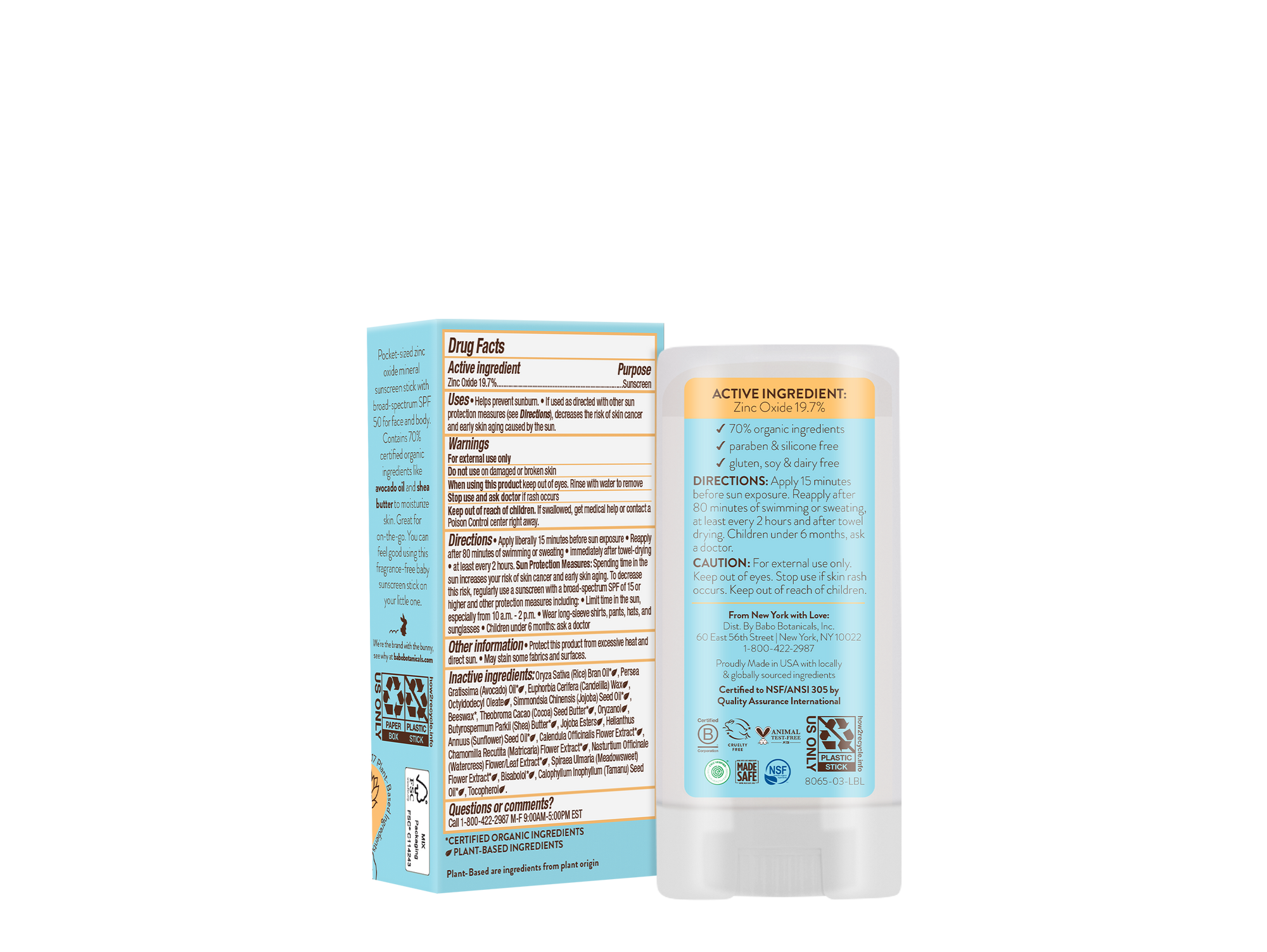 Sensitive Baby Mineral Sunscreen Stick SPF50