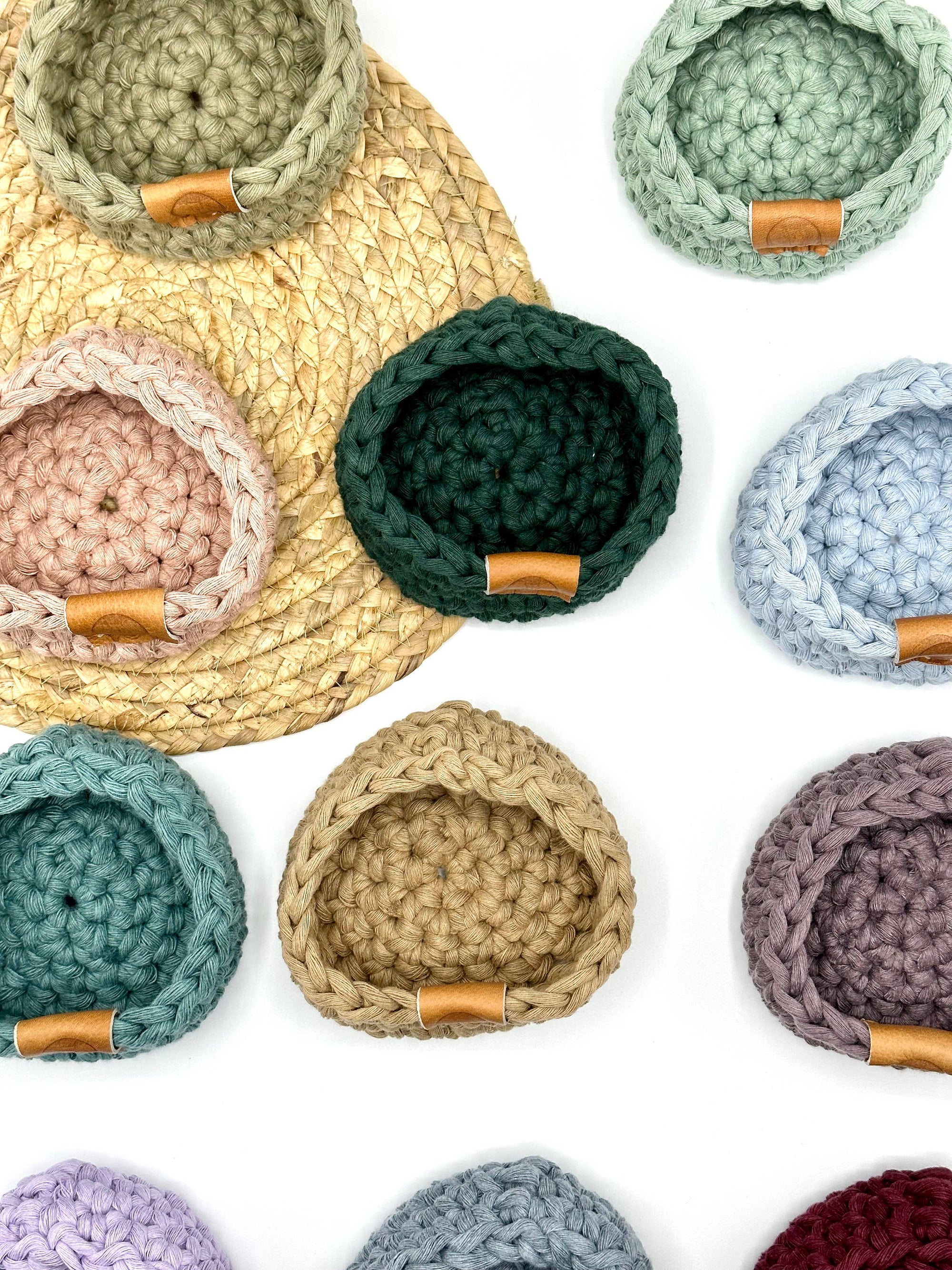 Crochet Trinket Basket: Dusty Rose