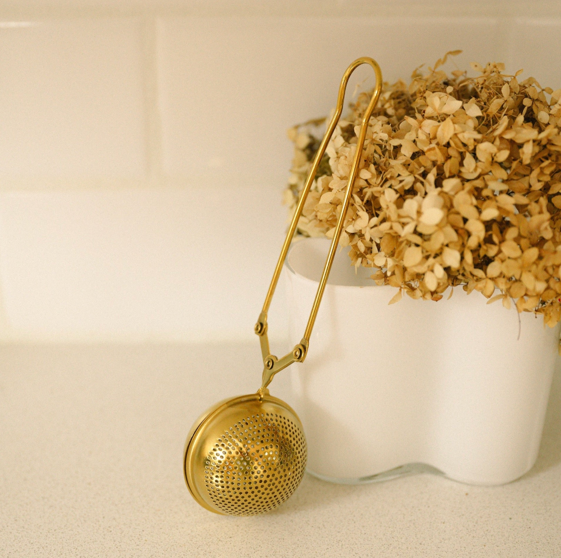Gold Stainless Steel Tea Strainer | Infuser | Bestseller