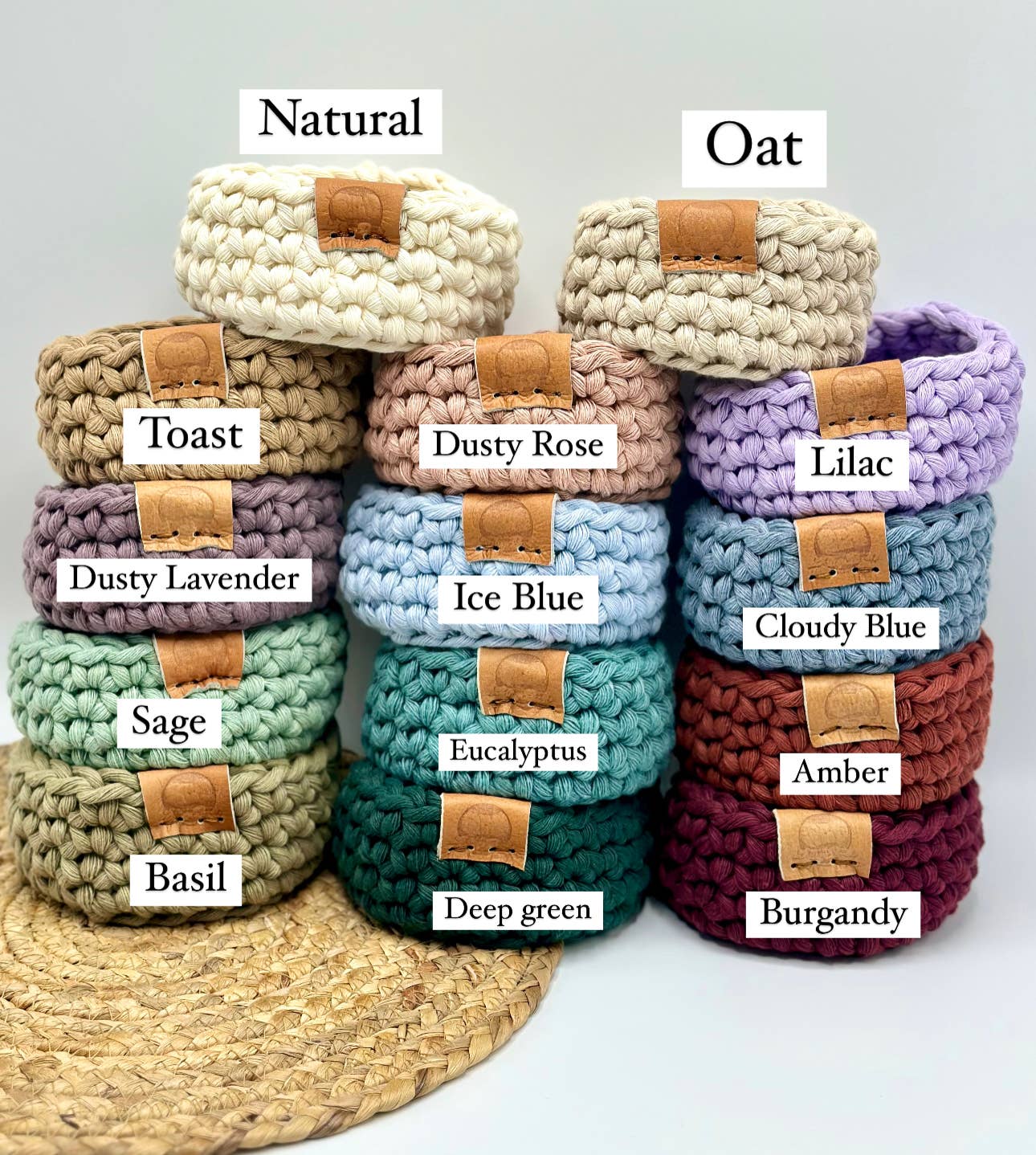 Crochet Trinket Basket: Dusty Lavender